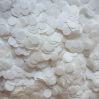 Конфетті - кружечки, тішью, 12 мм, білі