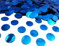 Конфетті - кружечки 23 мм, синій металік