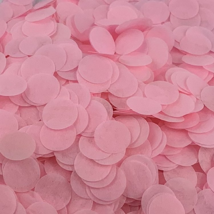 Конфетті - кружечки, тішью, 12 мм, рожеві