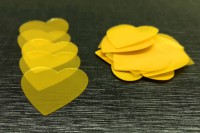Конфетті - сердечка 35мм, жовті