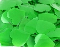 Конфетті - сердечка 35 мм, зелені