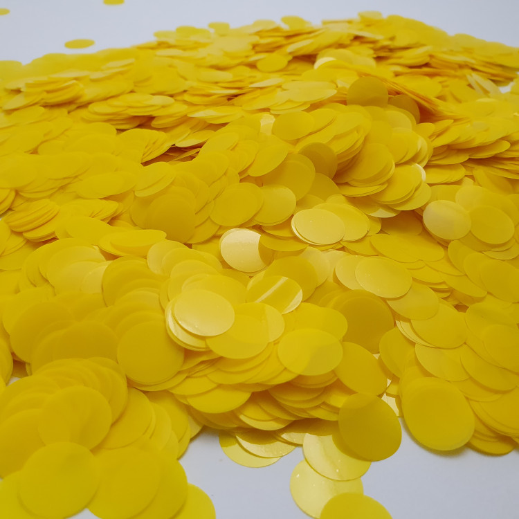 Конфетті - кружечки 12 мм, жовті