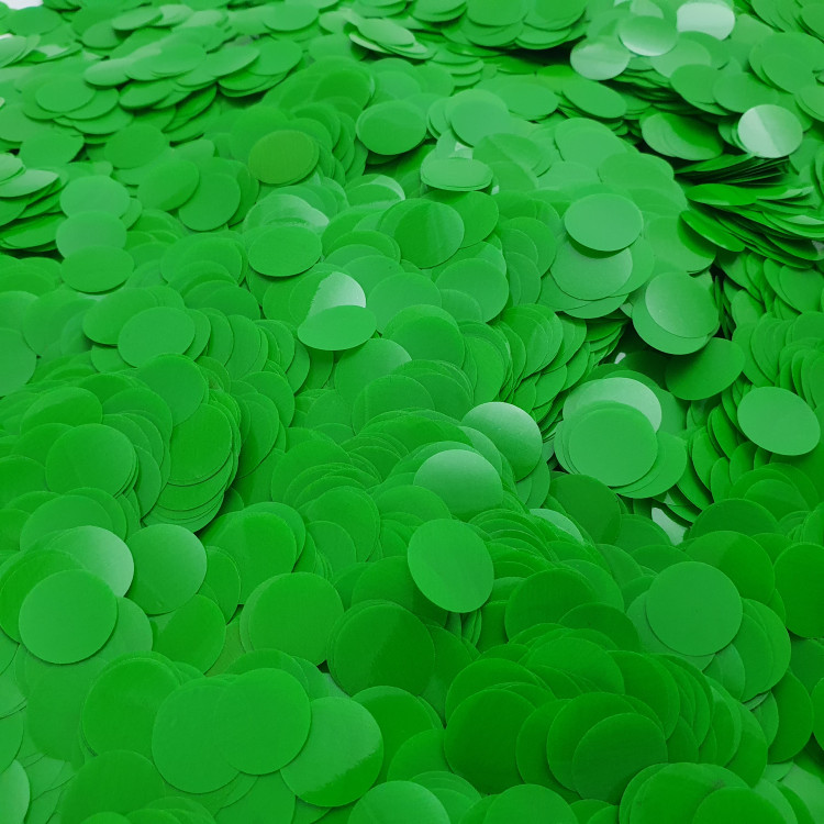 Конфетті - кружечки 12 мм, зелені
