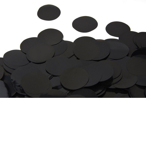 Конфетті - кружечки 35 мм, чорні