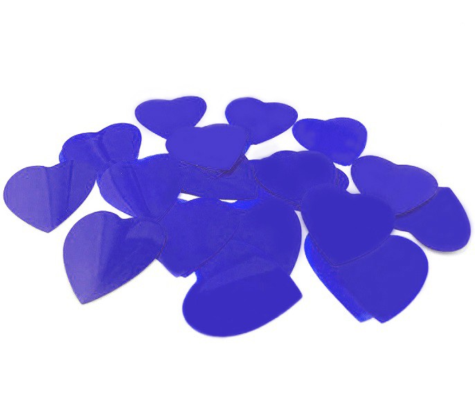 Конфетті - сердечка 35 мм, сині