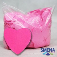 Конфетті - сердечка 35 мм, рожеві