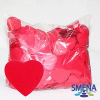 Конфетті - сердечка 35 мм, червоні