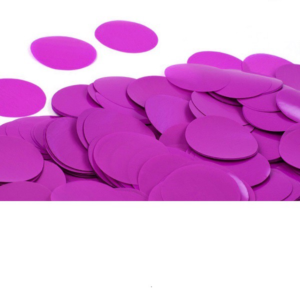 Конфетті - кружечки 35 мм, фіолетові