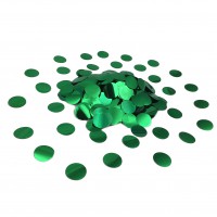 Конфетті - кружечки 23 мм, зелений металік