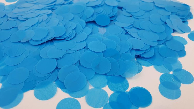 Конфетті - кружечки 12 мм, блакитні
