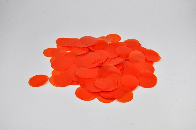 Конфетті - кружечки 35 мм, помаранчеві