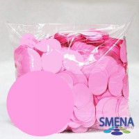 Конфетті - кружечки 35 мм, рожеві