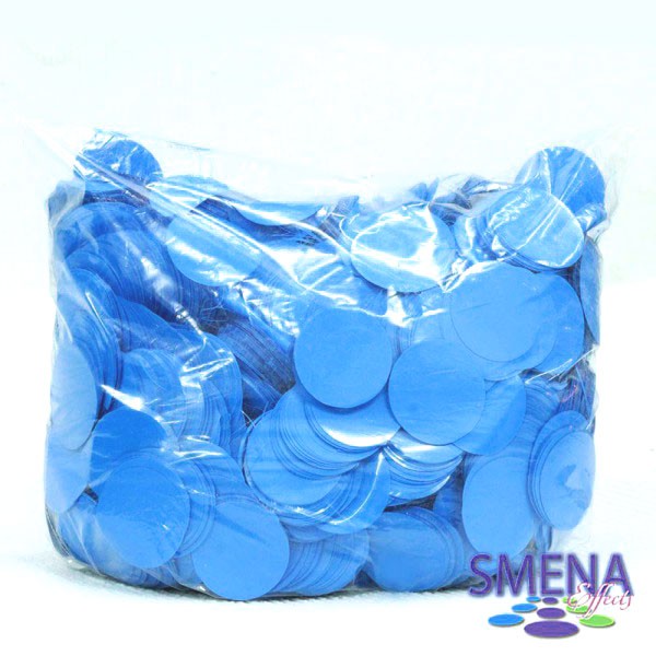 Конфетті - кружечки 35 мм, блакитні