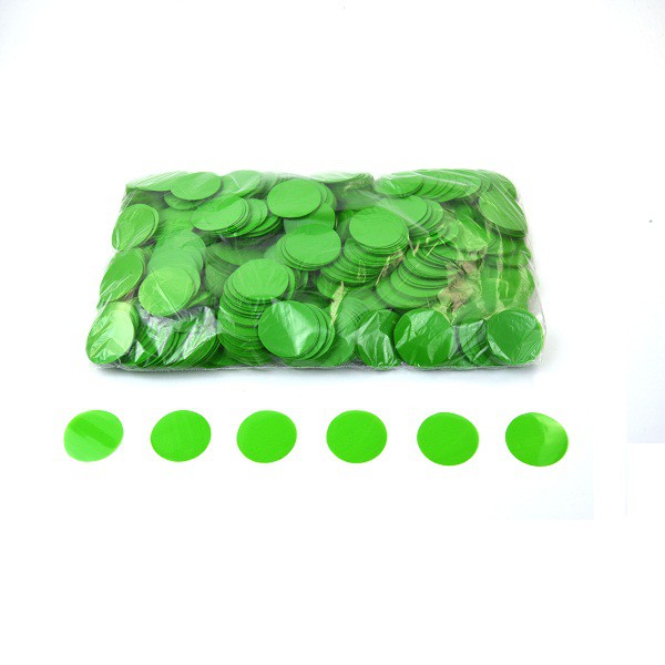 Конфетті - кружечки 35 мм, зелені