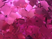 Конфетті - квадратики малиновий металік