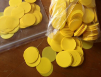 Конфетті - кружечки 35 мм, жовті