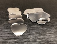Конфетті - сердечка 25 мм, срібні