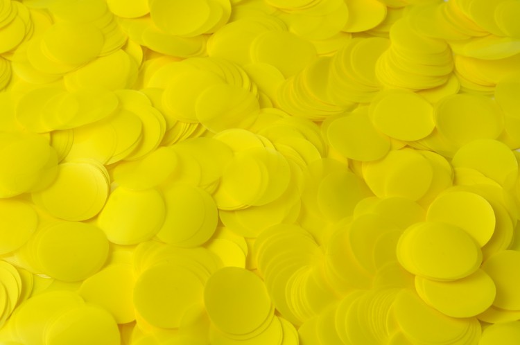 Конфетті - кружечки 23 мм, жовті