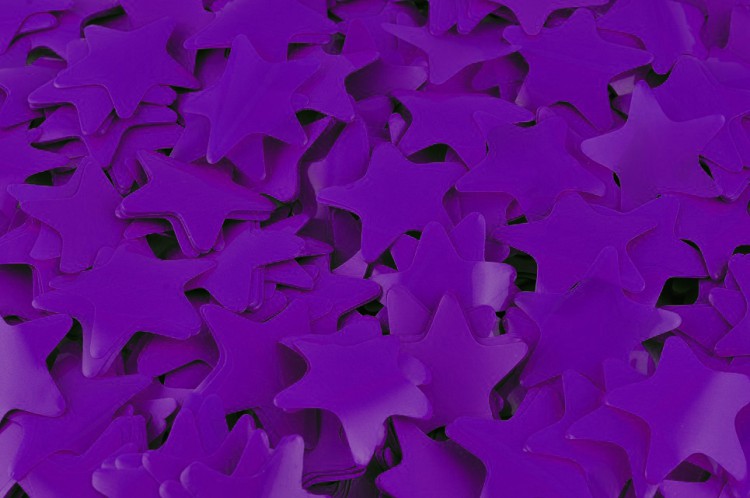 Конфетті - зірочки 35 мм, фіолетові