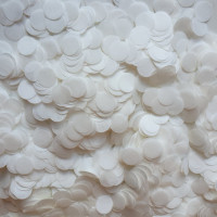 Конфетті - кружечки, тішью, 23 мм, білі