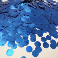 Конфетті - кружечки 12 мм, синій металік