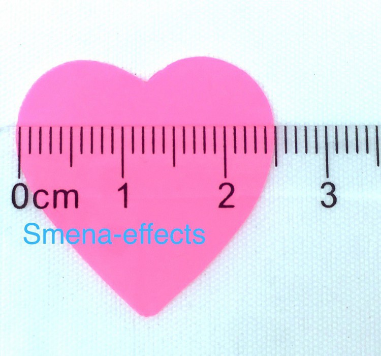 Конфетті - сердечка 25 мм, рожеві